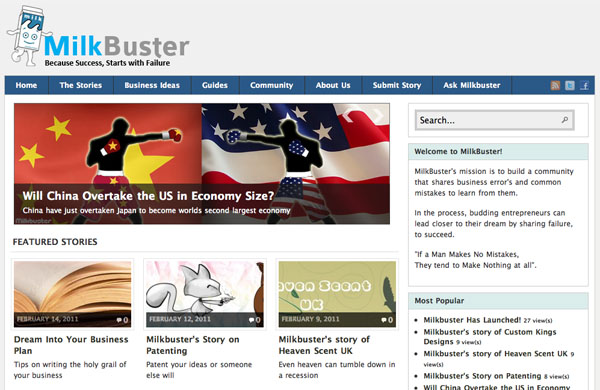 20+ Cool WordPress Sites Using Arras Theme   milkbuster arras theme screenshot