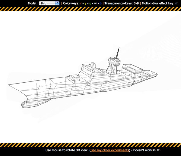 10 Awesome HTML5 Effect Demos   javascript 3d model viewer html5 canvas demo