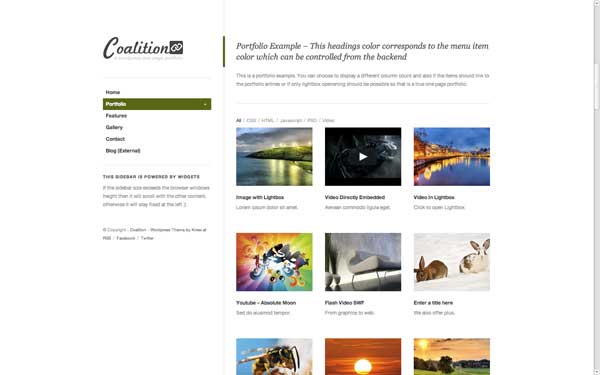 premium wordpress themes 10 Awesome August 2011 WordPress Premium Themes coalition one page portfolio premium wordpress theme august 2011